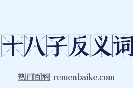 十八子反义词是什么意思的图片